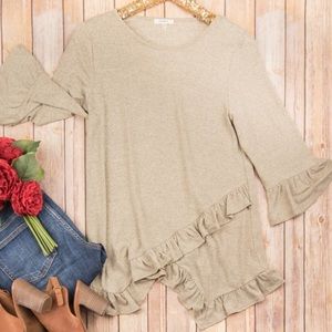 Asymmetrical Ruffled Top